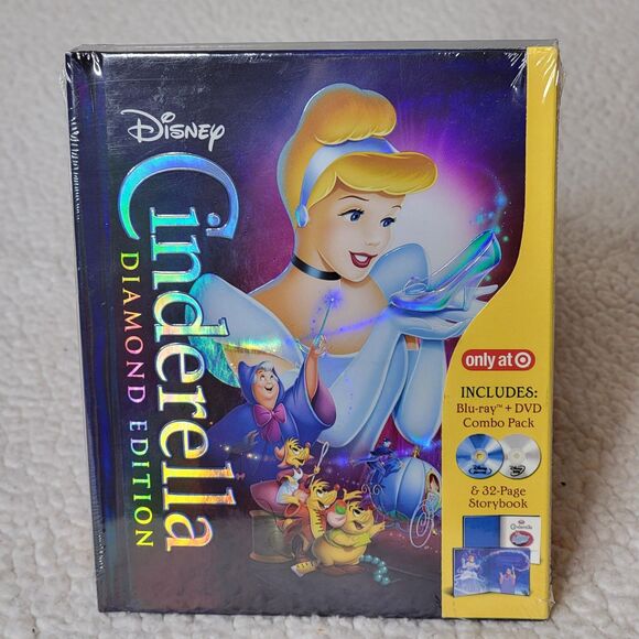 Disney CINDERELLA Blu-Ray DVD DigiBook 32p Storybook Target Exclusive OOP & Rare - Picture 1 of 3